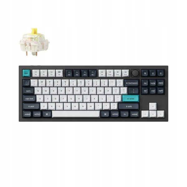 Klawiatura KEYCHRON Q3 Max Wireless Jupiter Red Czarno-biało-niebieski
