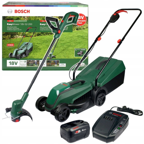 Kosiarka akumulatorowa BOSCH EasyMower 18V-32-200 + Podkaszarka 18V-26
