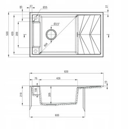 Zlewozmywak DEANTE Magnetic ZRM T113 Antracytowy