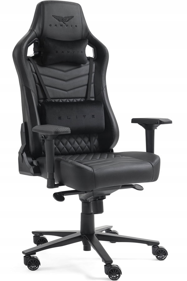 Fotel GAMVIS Elite 2.0 Pro XXL Czarny (białe elementy)