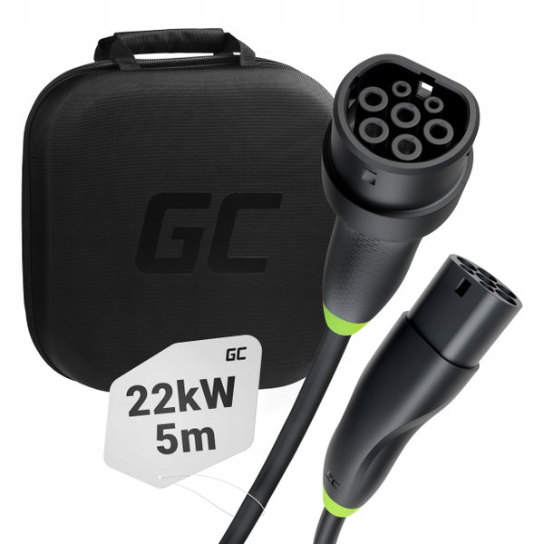 Kabel do ładowania samochodu elektrycznego GREENCELL EVKABGC01 wtyk Typ 2