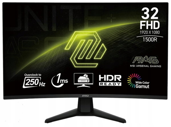 Monitor MSI MAG 32C6X 31.5" 1920x1080px 250Hz 1 ms Curved