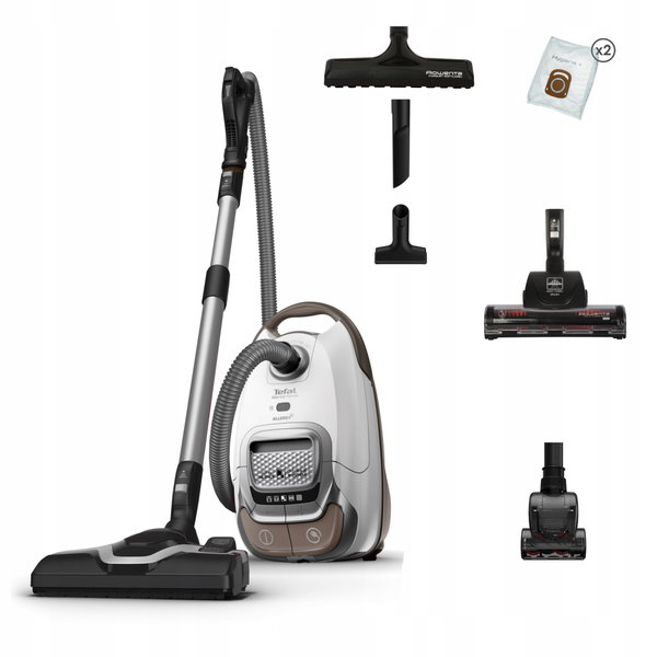 Odkurzacz Workowy TEFAL Silence Force Allergy+ TW7487 Biały