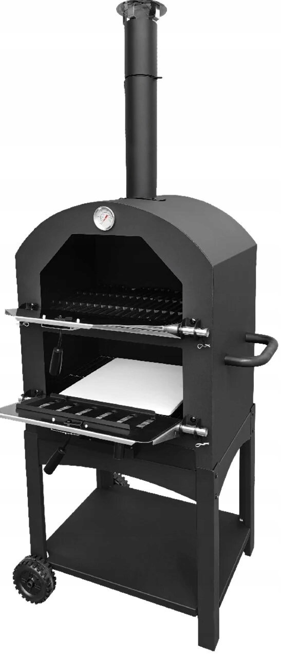 Grill węglowy BOTTARI Vesuvio z komorą do pieczenia pizzy 35.5 x 32.5 cm.