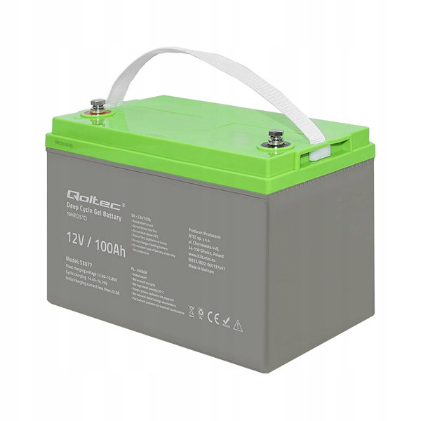 Akumulator QOLTEC Deep Cycle 53077 100Ah 12V