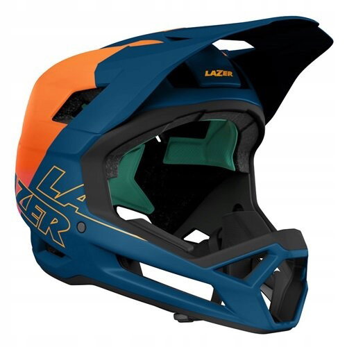 Kask rowerowy LAZER Cage KinetiCore Pomarańczowo-niebieski mat MTB (r. XS)