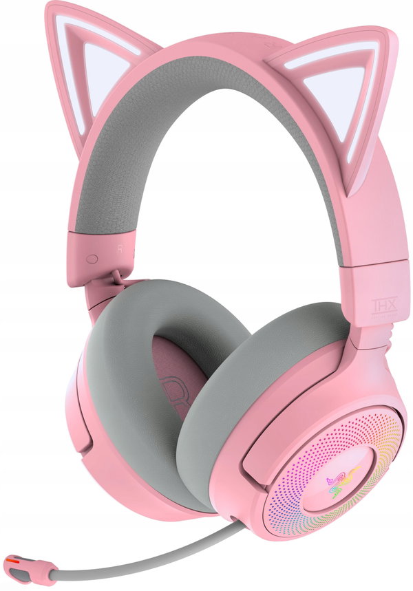 Słuchawki RAZER Kraken Kitty V3 Pro Różowo-szary