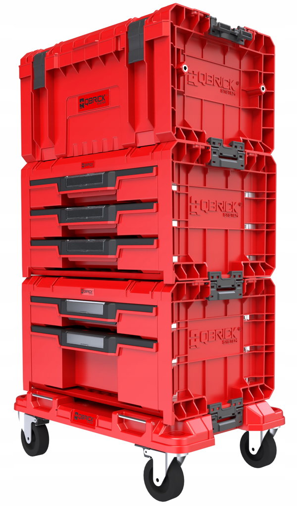 Skrzynia na narzędzia QBRICK Drawer Workshop Set 4 Pro Red Ulta HD