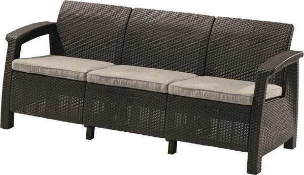 Sofa ogrodowa KETER Corfu II Max Love -OAT Brązowy