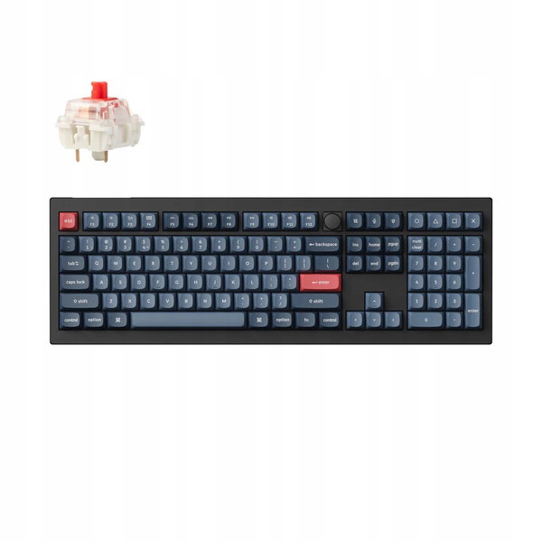 Klawiatura KEYCHRON V6 Max Gateron Jupiter Red Czarno-niebiesko-czerwony