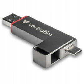 Pendrive VERBATIM Dual QuickStick 1TB, USB-C / USB 3.2 Gen 1 Czarny