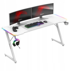 Biurko gamingowe HUZARO Hero 4.8 RGB Biały