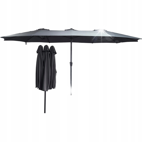 Parasol ogrodowy SASKA GARDEN 1065076 Szary