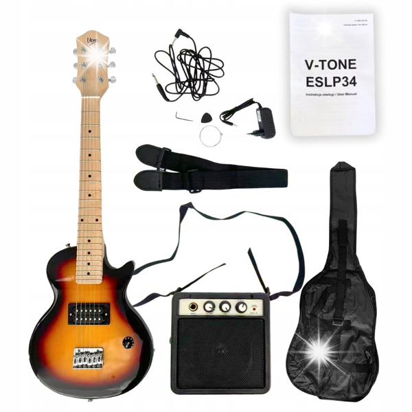 Gitara elektryczna V-TONE ESLP34 Zestaw + Wzmacniacz