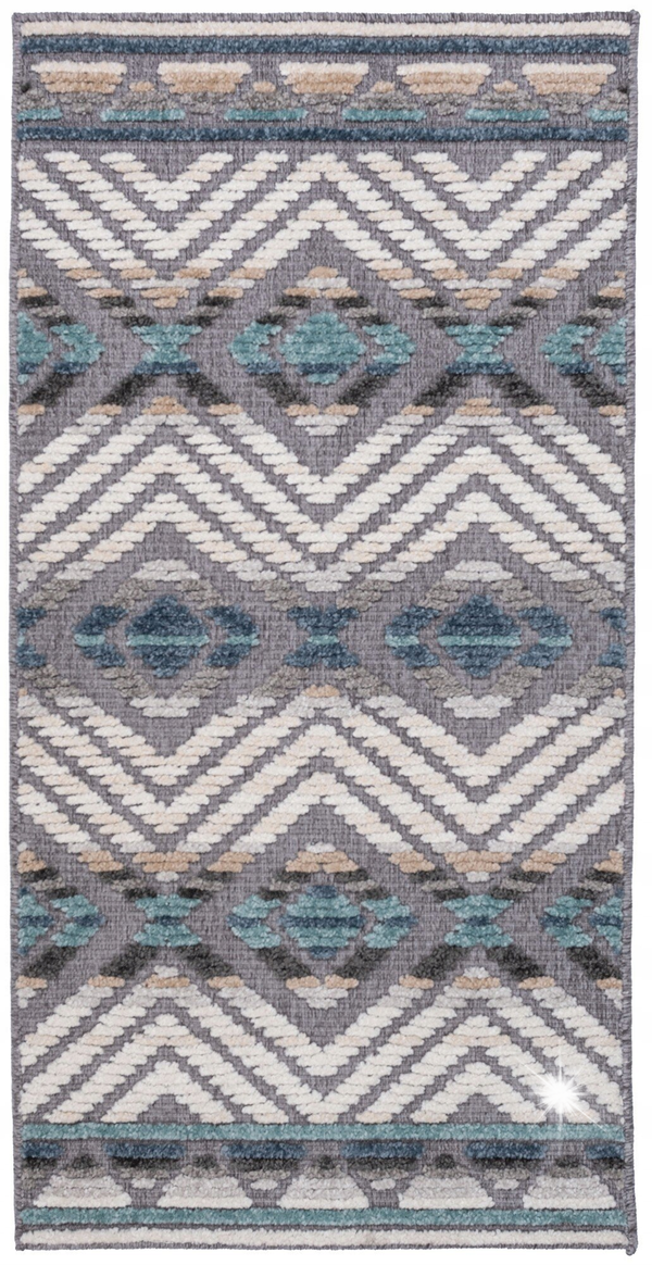 Dywan MULTIDECOR Nepal 120 x 180 cm Pasy Niebieski