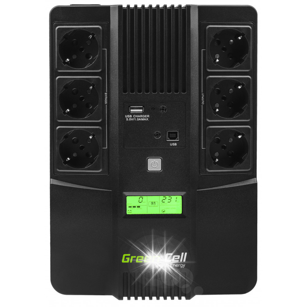 Zasilacz awaryjny UPS Green Cell Line-Interactive AiO LCD 800VA 480W