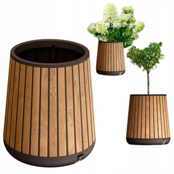 DONICA KETER DECO STOŻKOWA PLANTER ORZECH