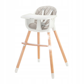 Krzesełko do karmienia KINDERKRAFT Sienna Szary 2 w 1