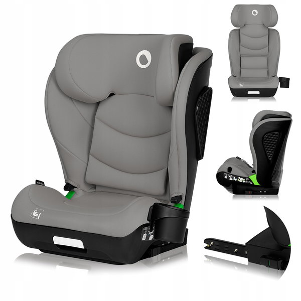 Fotelik samochodowy LIONELO Neal i-Size 100-150 cm (15-36 kg) Szary