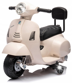 Motorek elektryczny SUN BABY Scooter Vespa z oparciem Biały