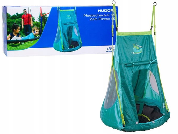 Huśtawka HUDORA Nest Swing Pirate 90 cm Zielono-turkusowy