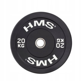 Talerz olimpijski HMS BBR20 Bumper Czarny (20 kg)