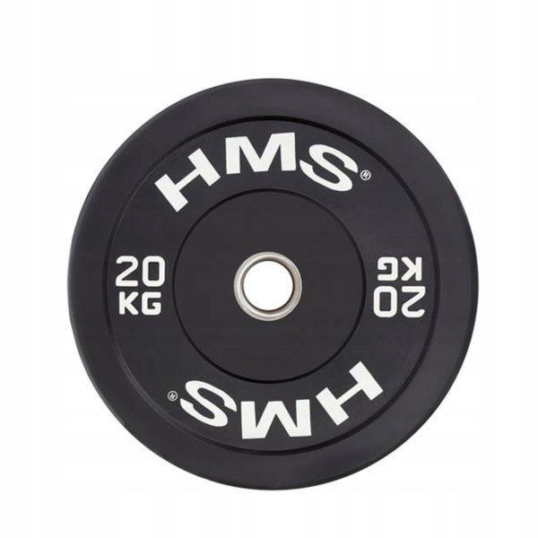 Talerz olimpijski HMS BBR20 Bumper Czarny (20 kg)