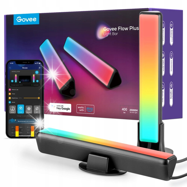 Lampa GOVEE H6056 Flow Plus RGBICWW Wi-Fi