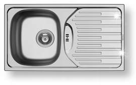 Zlewozmywak PYRAMIS ET 78 Fork (78x43.5) 1B 1D - 92 mm 100181101 Gładki