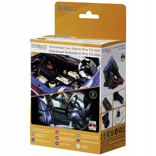 Alarm samochodowy TECHNAXX Pro TX-168