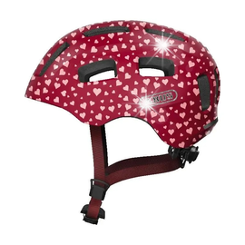 Kask rowerowy ABUS Youn-I 2.0 Cherry Heart Czerwony dla Dzieci (rozmiar M)