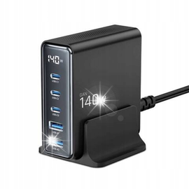 Stacja ładująca TECH-PROTECT 140W GAN QC3.0 Czarny