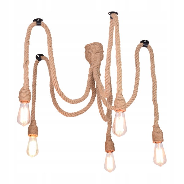 Lampa sufitowa GOLDLUX Pajączek Rope 312921 Czarno-beżowy
