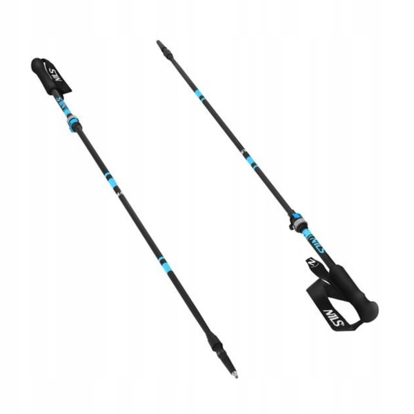 Kijki trekkingowe NILS TK8604 (38.5 - 135 cm) Czarno-niebieski
