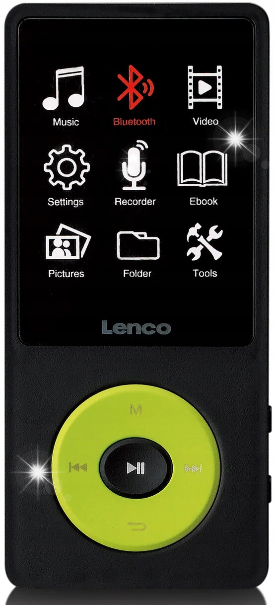 Odtwarzacz MP4 LENCO Xemio-860GN 8GB Czarno-żółty