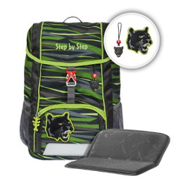 Plecak STEP BY STEP Junior Kid Wild Cat Chiko Szaro-zielony