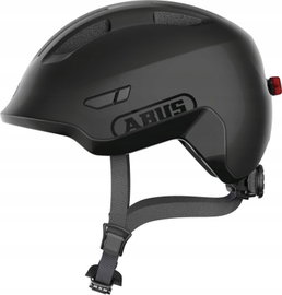 Kask rowerowy ABUS Smiley 3.0 Ace LED Velvet Czarny dla Dzieci (rozmiar M)