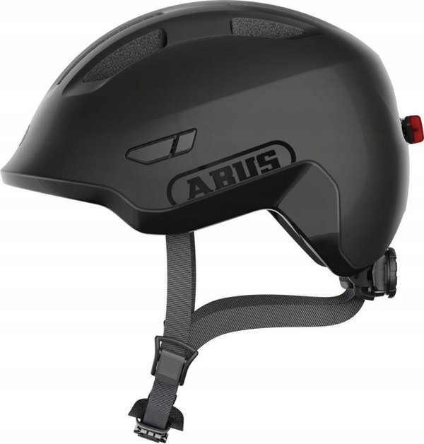 Kask rowerowy ABUS Smiley 3.0 Ace LED Velvet Czarny dla Dzieci (rozmiar M)