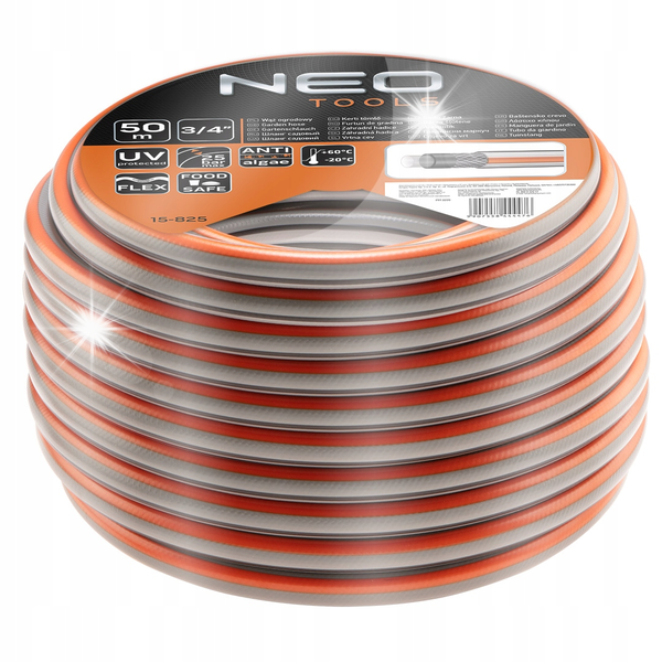 Wąż ogrodowy NEO Optima 3-4" 50 m 15-825