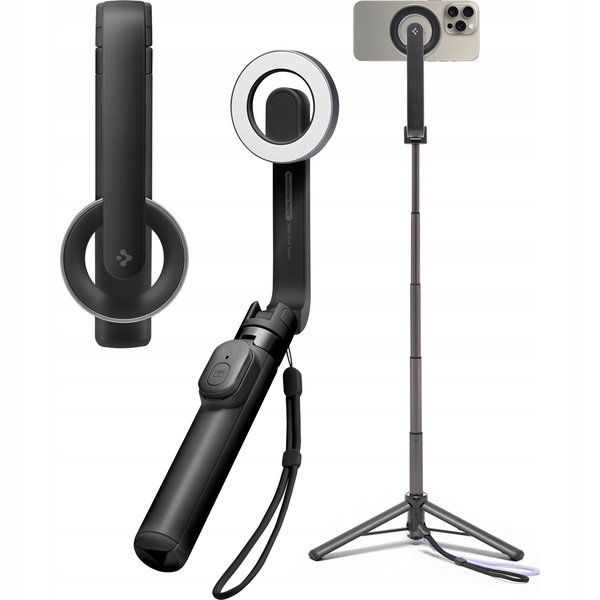 Uchwyt selfie SPIGEN S571W MagSafe Bluetooth Tripod Czarny