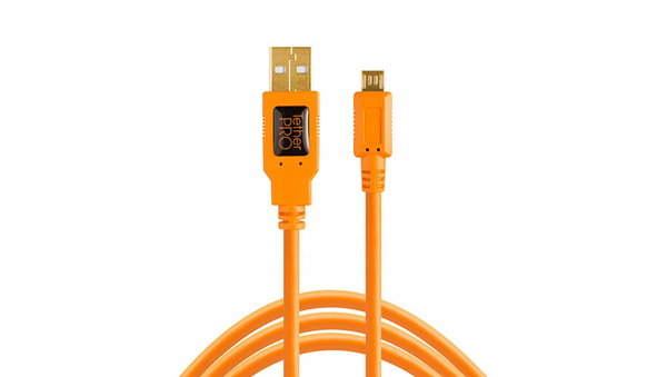 Kabel USB - Micro-B 5-Pin TETHER TOOLS Pro 4.6 m Pomarańczowy