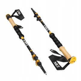 Kijki trekkingowe NILS TK8605 (65 - 135 cm) Czarno-pomarańczowy