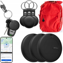 Lokalizator MILI MiTag Czarny (3 szt.) + Etui (3 szt.)
