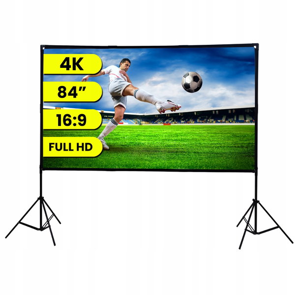 Ekran projekcyjny EXTRALINK Foldable Projection Screen PSF-84 186x105