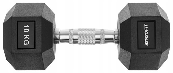 Hantla powlekane/gumowane EB FIT Hex (10 kg)