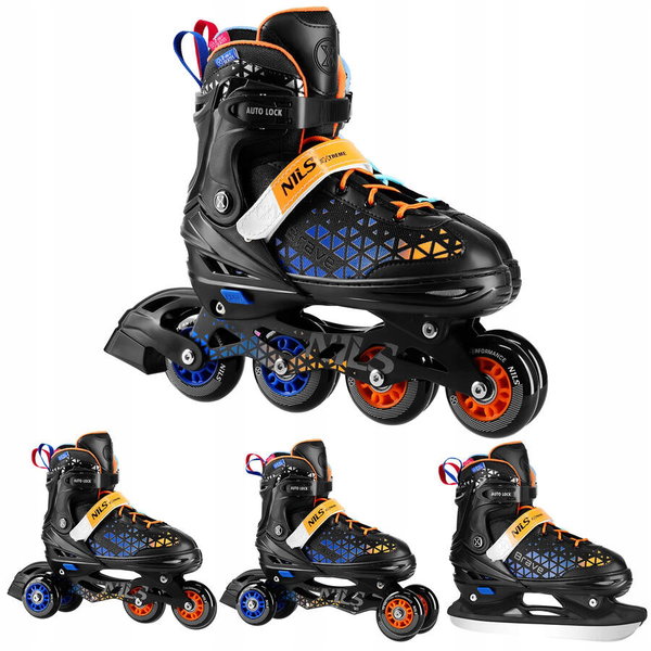 Łyżworolki NILS EXTREME Brave NH18190A 4w1 (rozmiar 39-43)