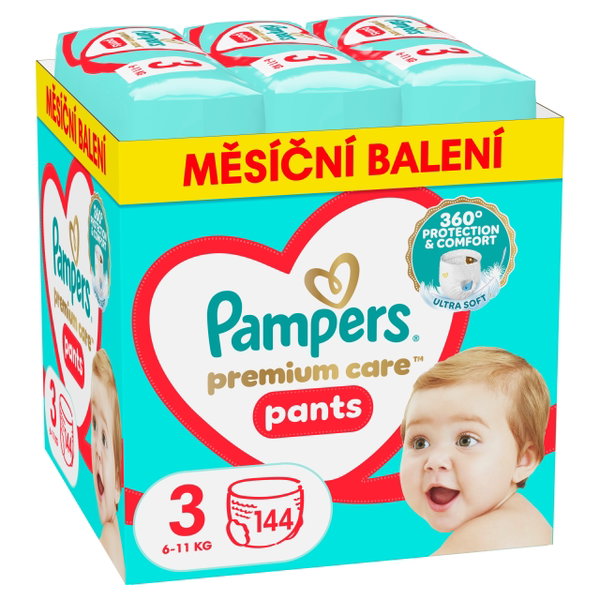 Pieluchomajtki PAMPERS Premium Care Pants 3 (144 szt.)