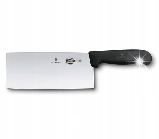 VICTORINOX - Fibrox - Chiński nóż szefa kuchni - 18 cm - Czarny