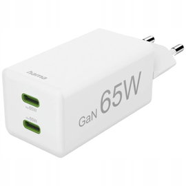 Ładowarka sieciowa HAMA Mini 65W GAN PD QC Biały