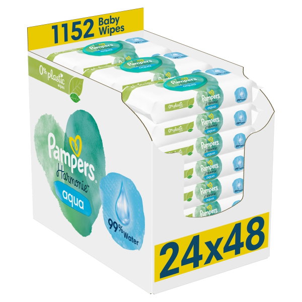 Chusteczki nawilżane PAMPERS Harmonie Aqua (1152 szt.)
